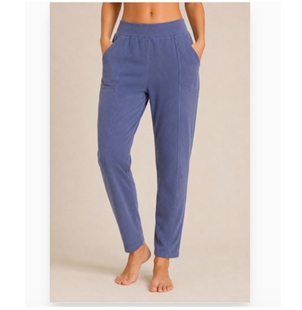 Mododoc Lounge Pants Womens Small Blue Pull On Elastic Waist Pocket High Rise